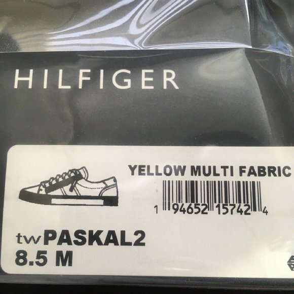 new YELLOW Tommy Hilfiger Women's PASKAL2 Zipper-Detail Canvas Sneakers Sz 8.5 M - Picture 6 of 6